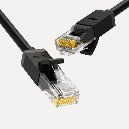 Изображение товара Кабель сетевой UGREEN NW102 (20166) Cat 6 8-Core U/UTP Ethernet Cable. Длина: 20м. Цвет: черный