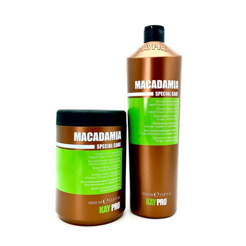 Набор KayPro MACADAMIA Кондиционер 1000 мл Шампунь 1000 мл 1 Дозатор восстанавливающий для чувствительных и ломких волос 3000₽