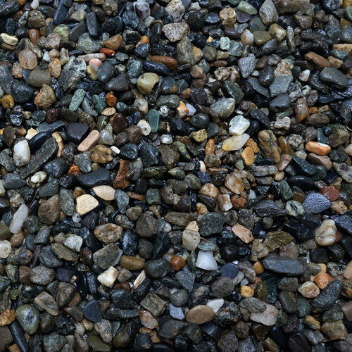 DECOTOP Argun - Природный тёмный гравий, 2-10 мм, 1.5 кг/1 л