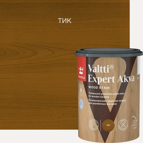 Изображение товара Лазурь Tikkurila декоративно-защитная VALTTI EXPERT AKVA тик 0,9л