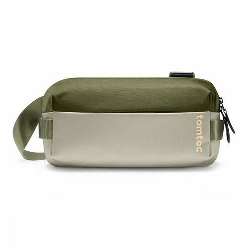 фото Сумка кросс-боди tomtoc, фактура гладкая, olive green