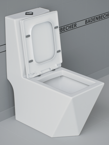 Изображение товара Унитаз моноблок BADENBECHER 8617AW крышка-сиденье микролифт в комплекте