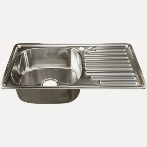 Изображение товара Кухонная мойка Mixline 42х76 (0,8) лев вып 3 1/2, 18см с сифоном