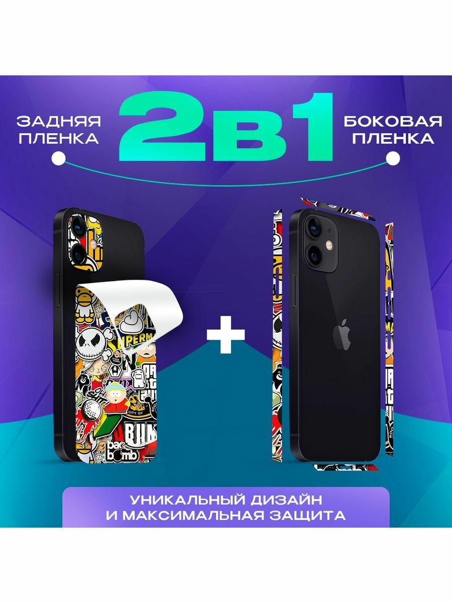 Гидрогелевая пленка на iPhone 12 на заднюю панель — фото 1