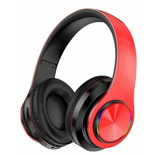 Наушники беспроводные с подсветкой B39 TF-CARD Красно-черный 534₽