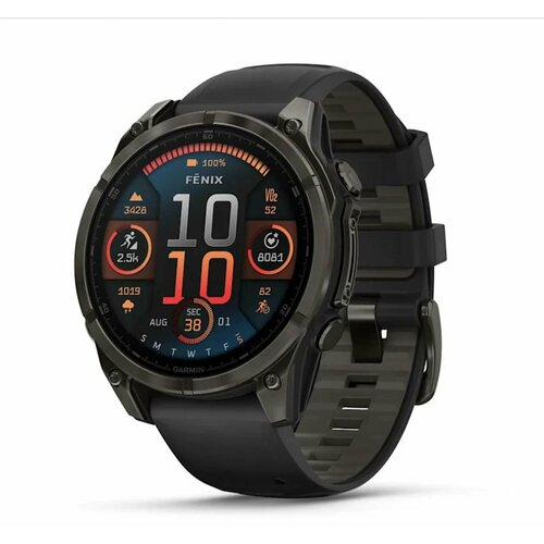 Умные Часы Garmin Fenix 8 47mm AMOLED Sapphire Carbon Gray DLC черный силикон 010-02904-29 Тайвань 130990₽
