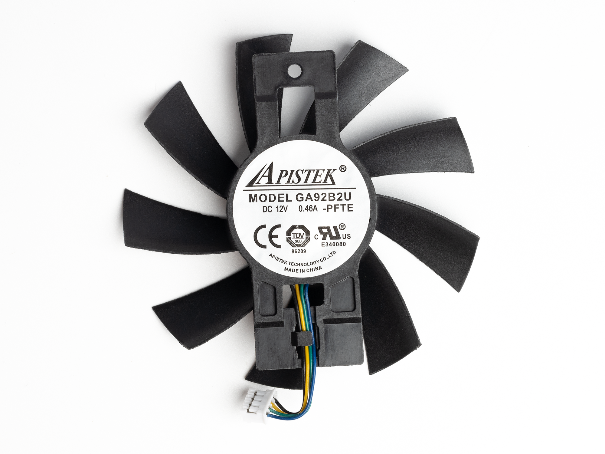 Вентилятор для видеокарты PowerColor Red Devil RX570 RX560 / 4Pin папа / ⌀ 87мм / GA92B2U