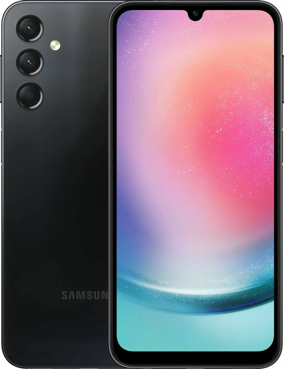 Смартфон Samsung Galaxy A24 4+128GB SM-A245F черный (SM-A245FZKUMEA) Ростест