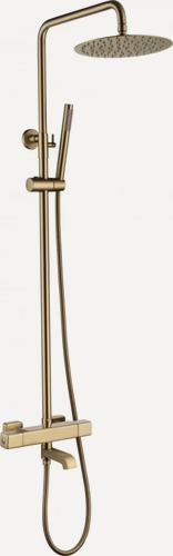 Изображение товара Душевая система с термостатом Grocenberg GB7005 Матовый золото, верхний душ