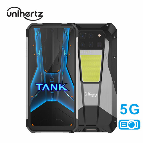 Unihertz Tank 3 Pro, Android 14 5G 16+512 ГБ смартфон c проектором рейтинг IP68 аккумулятор 23800 мАч зарядка 120W две SIM-карты + Micro SD