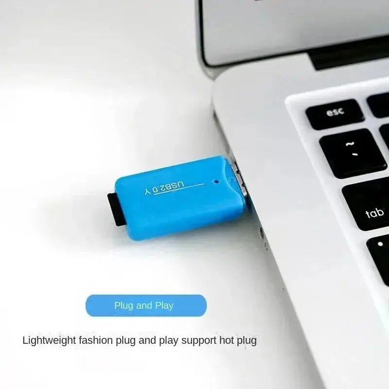 Портативный мини-USB 2,0 TF памяти, устройство чтения SIM-карт, высокоскоростной адаптер T-Flash для ПК, ноутбука, компьютера, автомобильного динамика, Черный — фото 1