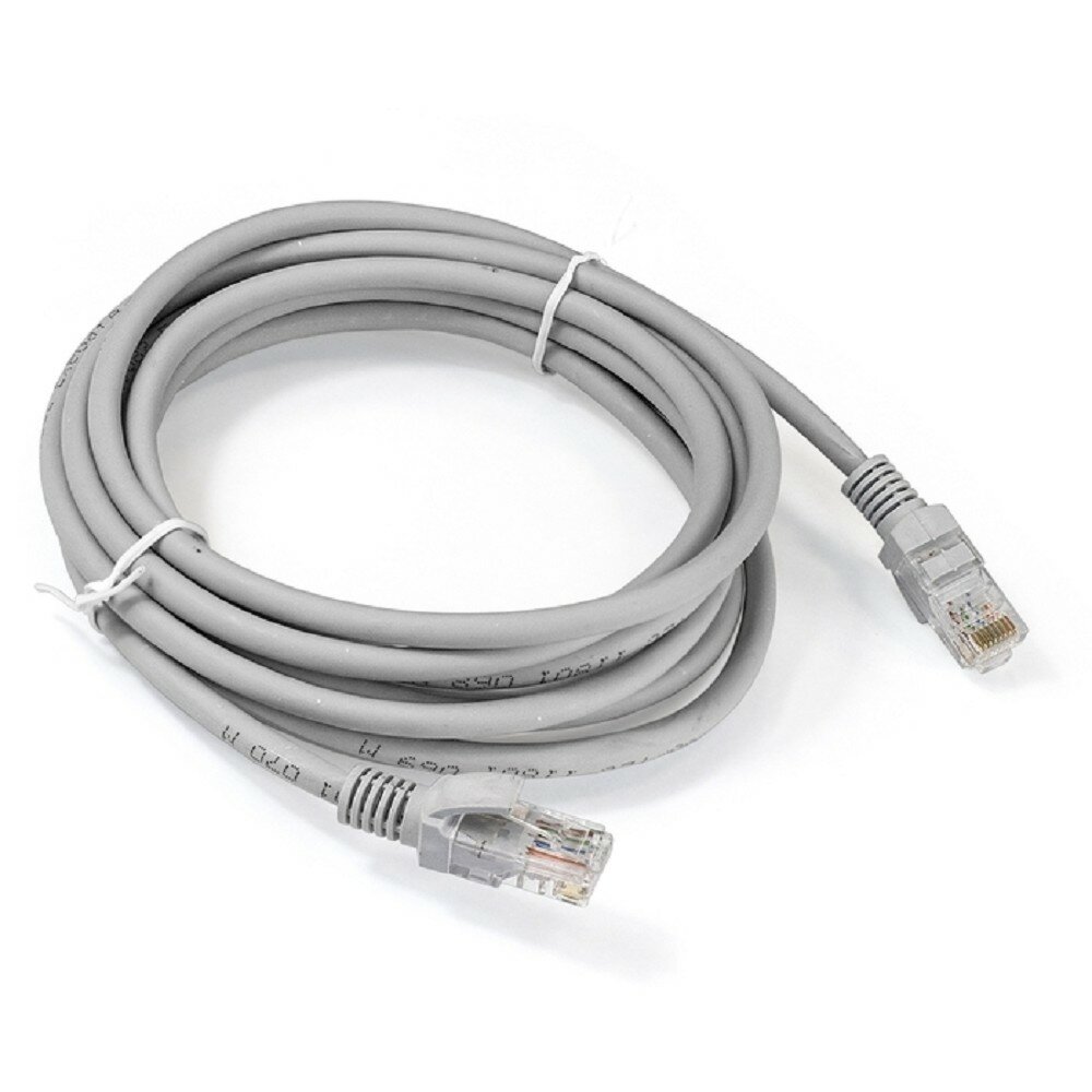 EXEGATE Коммутационный шнур EX286384RUS Патч-корд LSZH UTP-RJ45-RJ45-5e-3M-LSZH-GY UTP cat.5e 3м серый