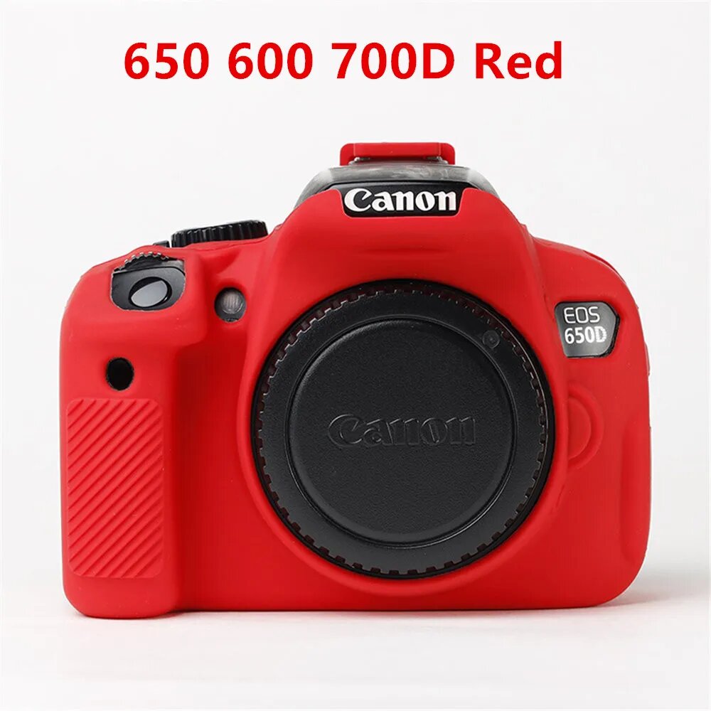 Мягкий силиконовый чехол для DSLR камеры Canon, 650 600 700D Red