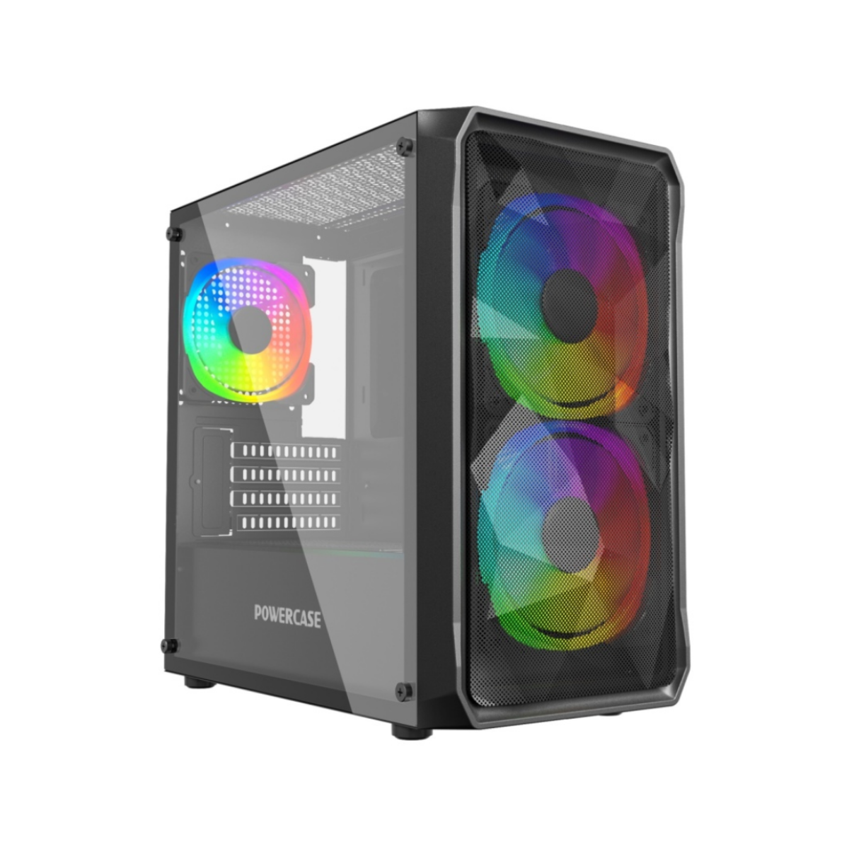 Корпус для компьютера Powercase Mistral Micro A3B ARGB mATX CMMAB-A3, без БП, Black