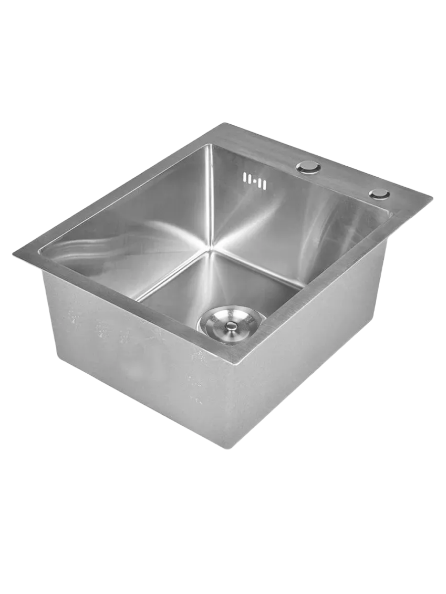 Мойка для кухни STEIN 40х50 из нержавеющей стали, сатинированная, с сифоном ведерко и дозатором ST34050 — фото 1