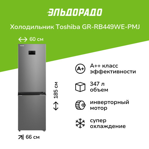 Холодильник Toshiba GR-RB449WE-PMJ49 91999₽