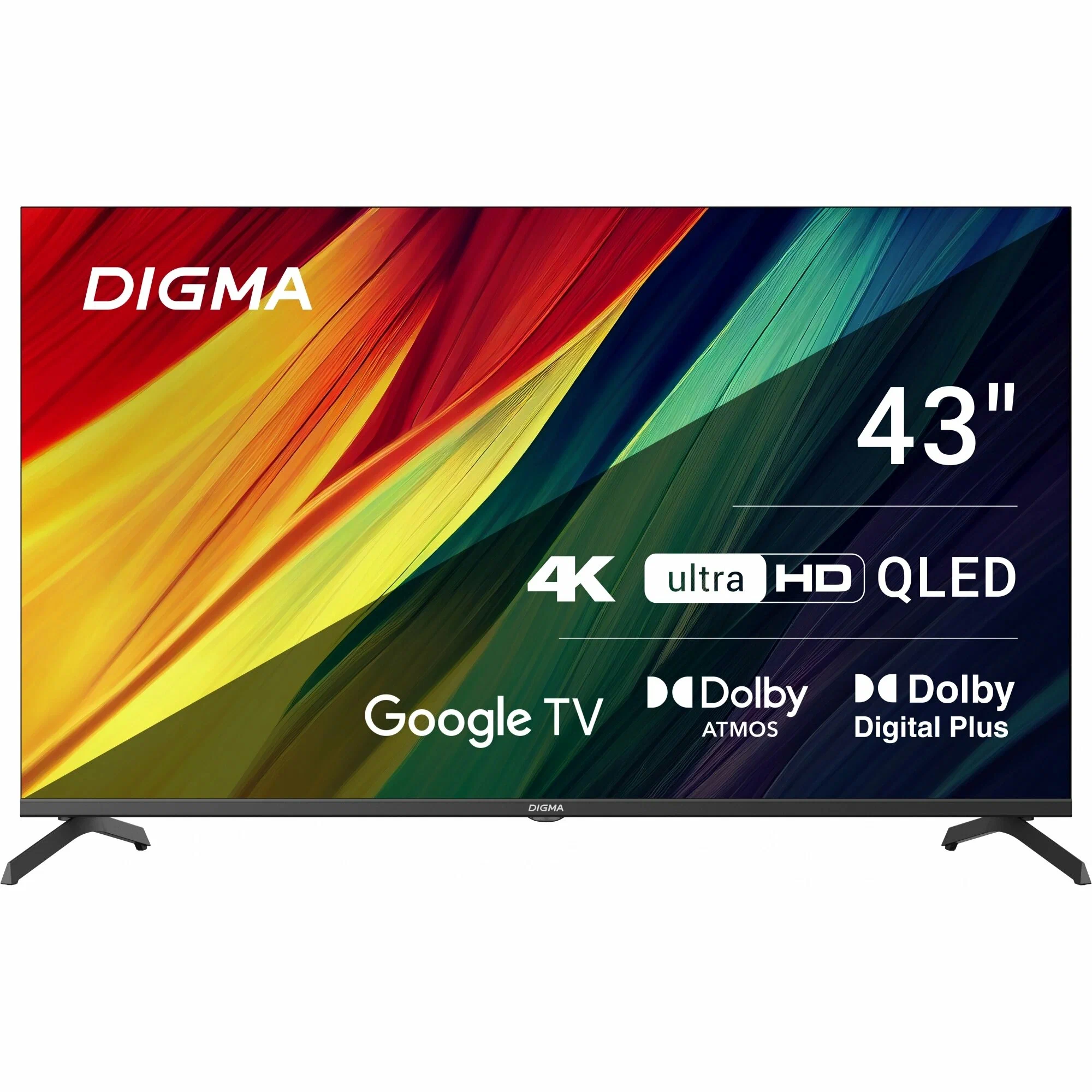 ЖК-телевизор Digma 43" DM-LED43UQB31, Google TV, 3840x2160, черный