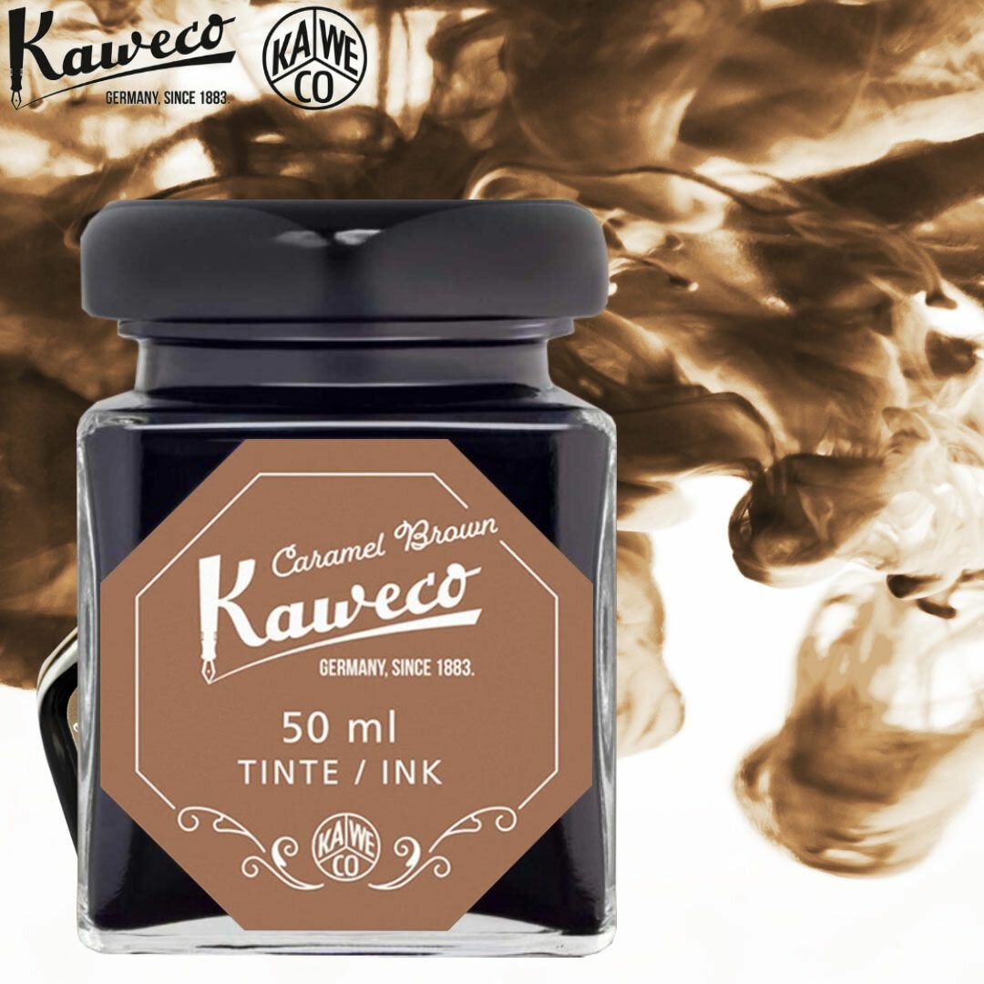 Чернила во флаконе 50 мл KAWECO Caramel Brown, карамельно-коричневый