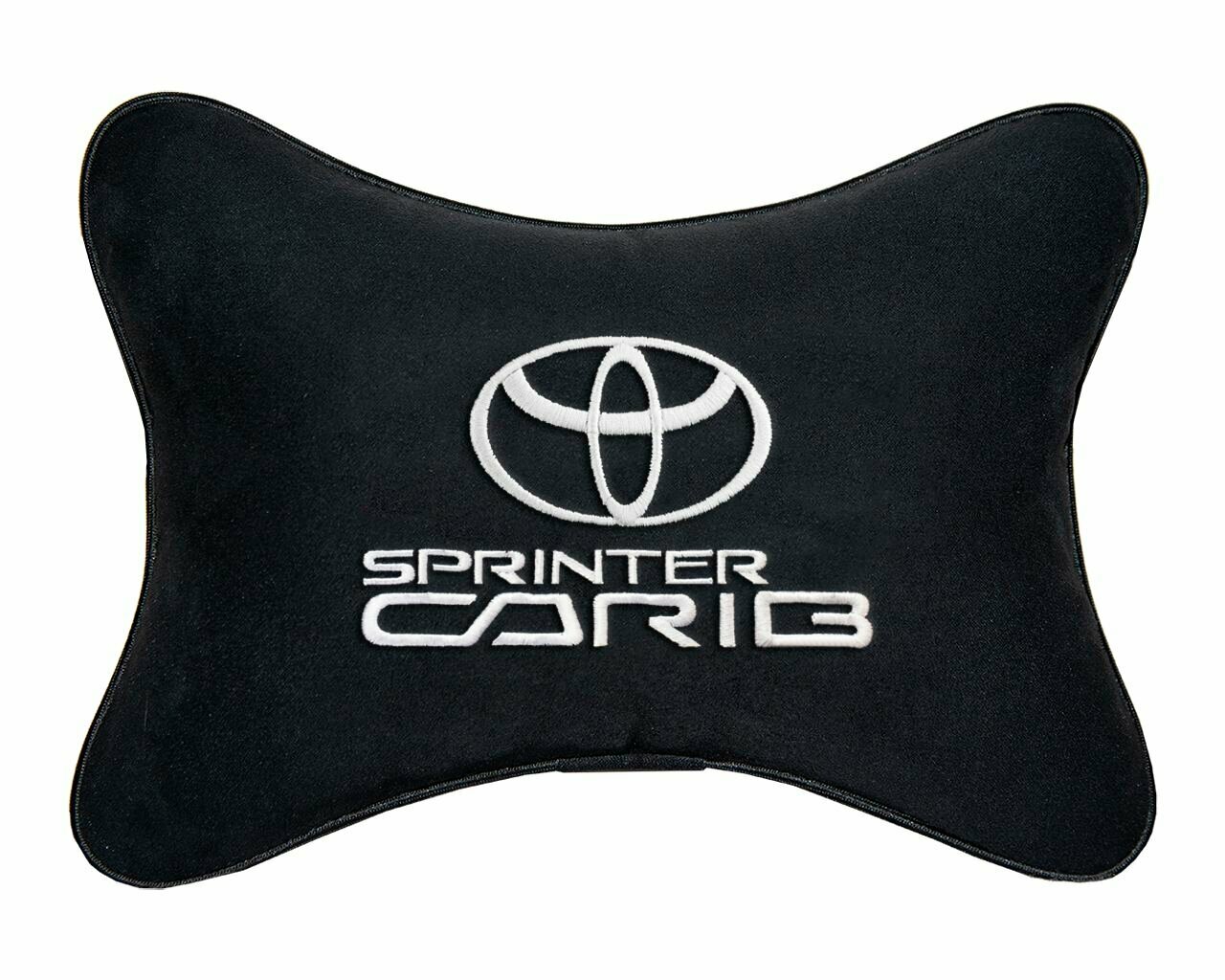 Подушка на подголовник автомобильная черная алькантара TOYOTA Sprinter Carib