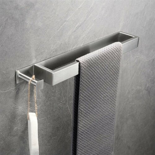 Полотенцедержатель BlackWhite Quatro Steel mat на клейкой основе 40 см 2264₽