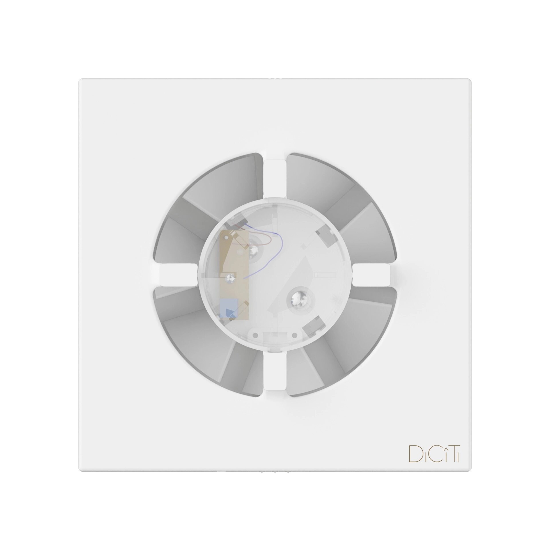 Вентилятор вытяжной DiCiTi AEON 4C, D 100, с обратным клапаном, с пластиковой панелью PA Gray Metal — фото 1