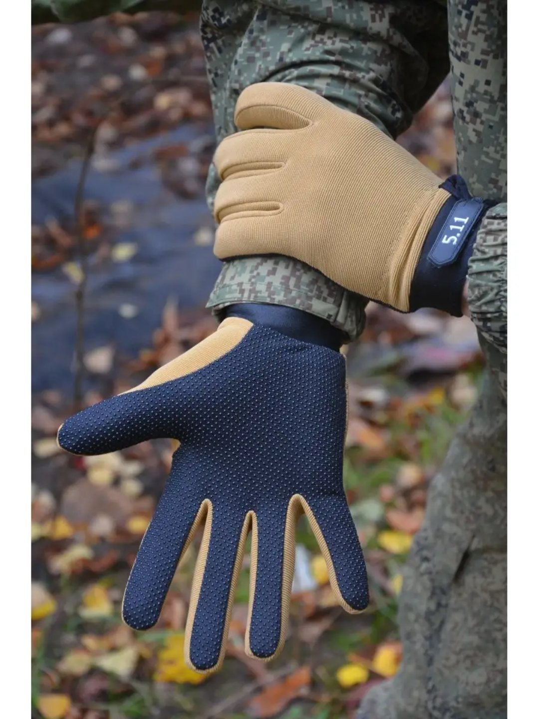 Перчатки  для взрослых и детей, размер 27, хаки — фото 1