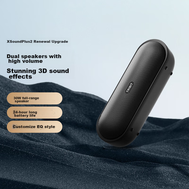 Портативная Bluetooth-колонка Tribit XSound Plus2 Speaker влагозащищенная, цвет черный