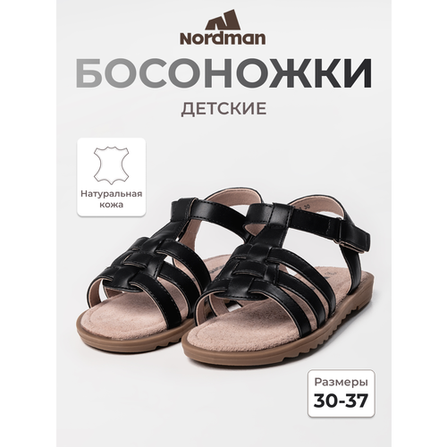 фото Босоножки nordman, размер 37, черные
