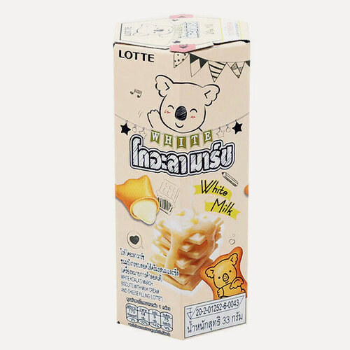 Изображение товара Печенье Koala's March Lotte молочный крем и сыр с начинкой 37 г, Таиланд