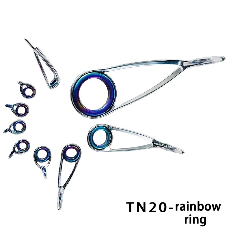 Направляющие для удочек TN20 9 шт, TN20-rainbow ring