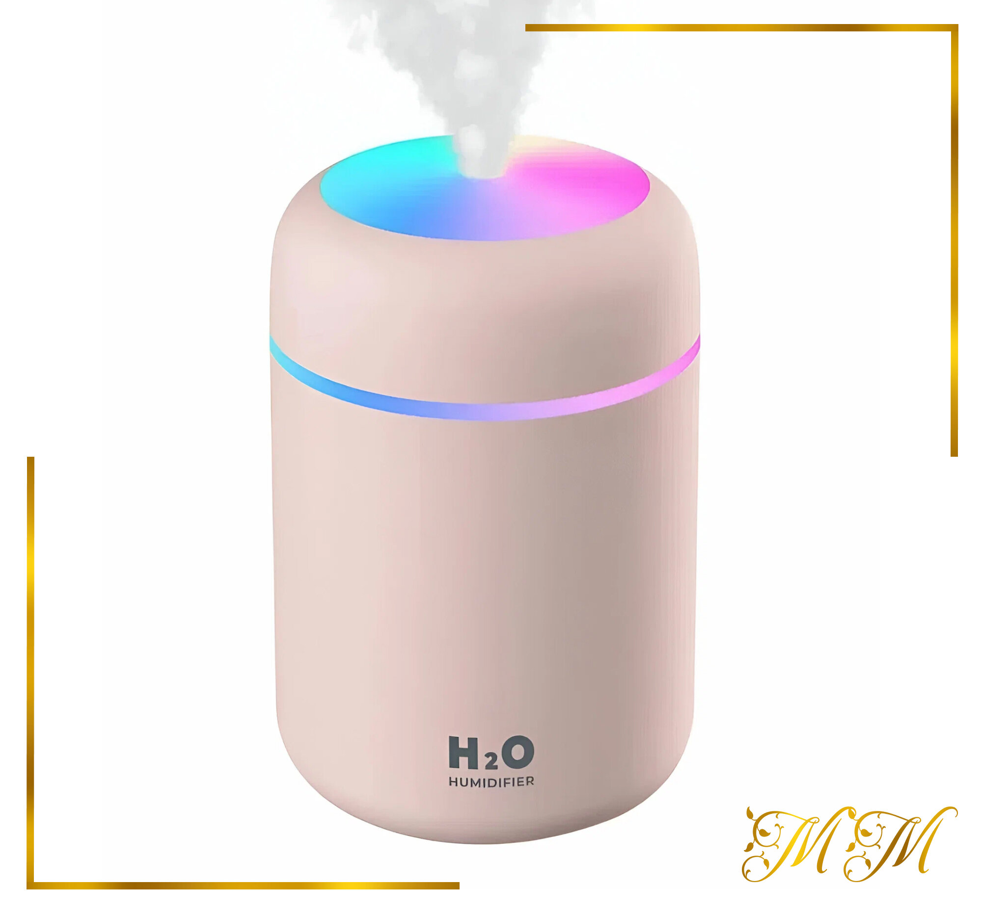 Аромадиффузор увлажнитель Humidifier H2O H2O, увлажнение и ароматизация воздуха, розовый