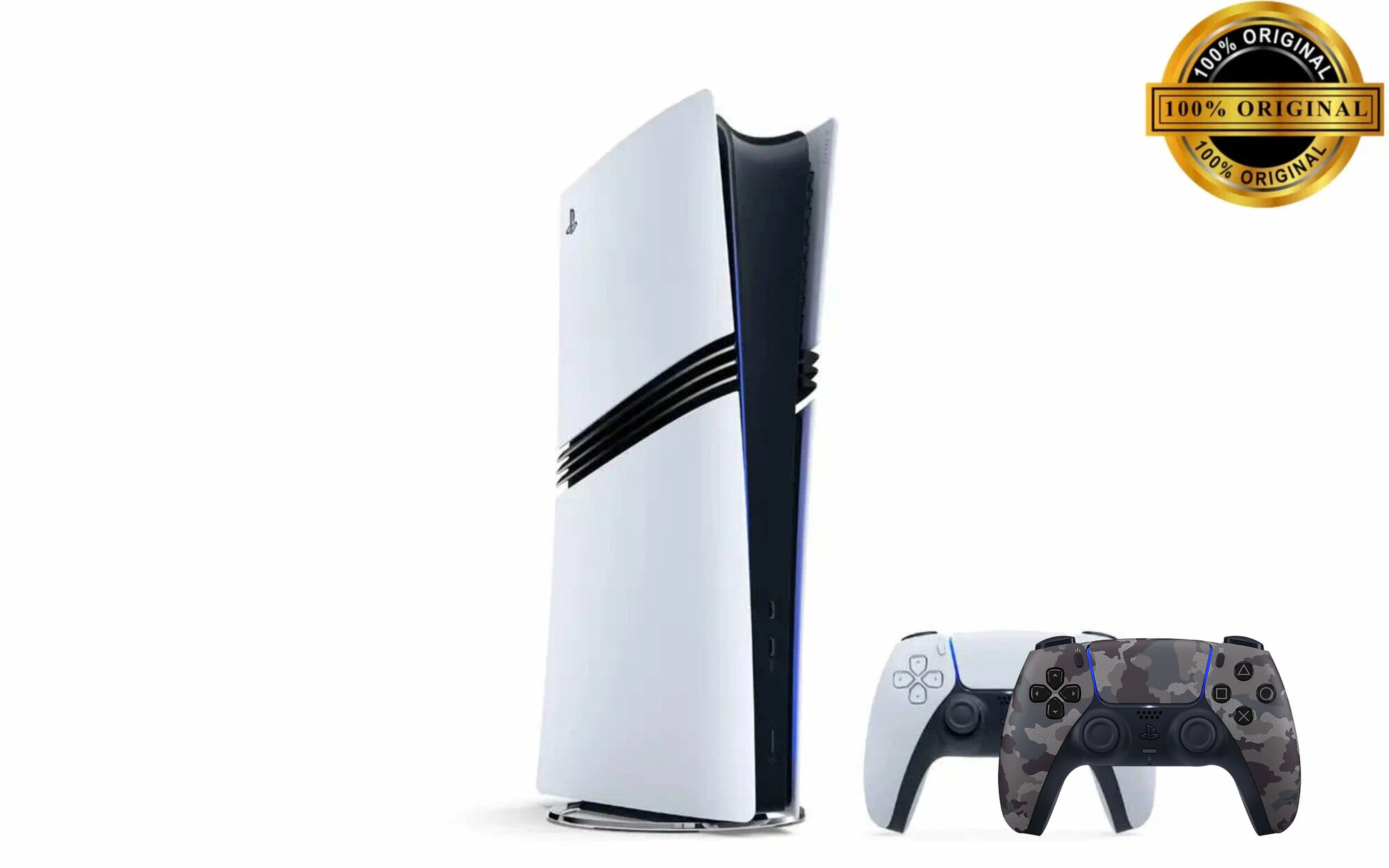 Игровая приставка Sony PlayStation 5 Pro Digital Edition, 2Tb SSD, белый, 2 геймпада (белый и камуфляжный)