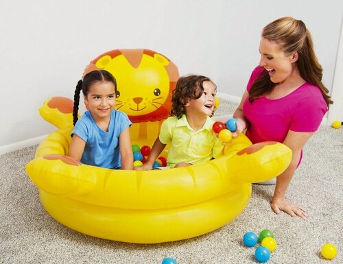 Изображение товара Надувной сухой бассейн с мячами Лев, 111x98x62 см, от 2 лет, Бествей (BestWay), 52261