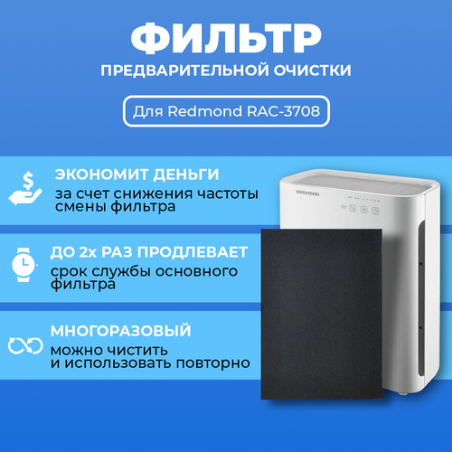 фото Фильтр для очистителя воздуха redmond rac-3708 (многоразовый) prefiltr