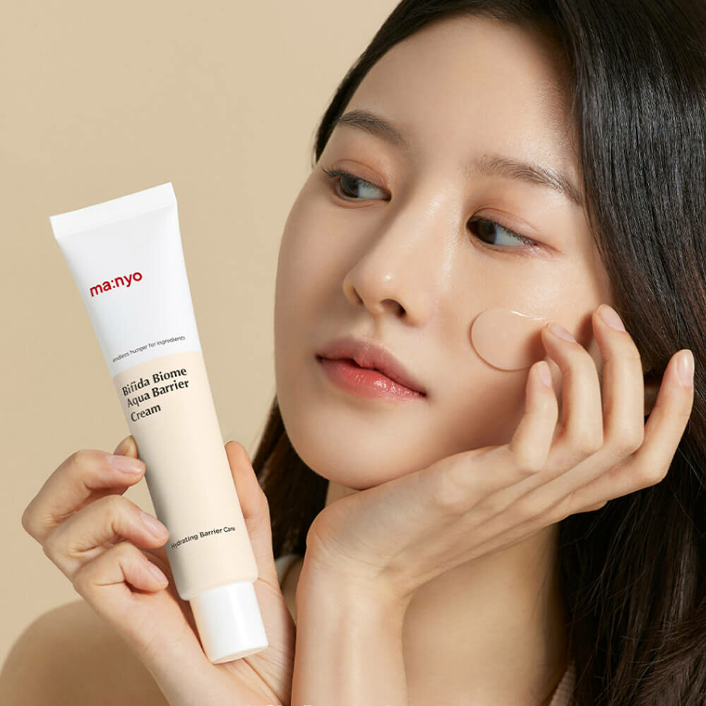 Manyo Factory Bifida Biome Aqua Barrier Cream Успокаивающий крем для лица с бифидокомплексом, 80 мл — фото 1