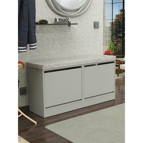 Тумба для обуви №23 белый иней