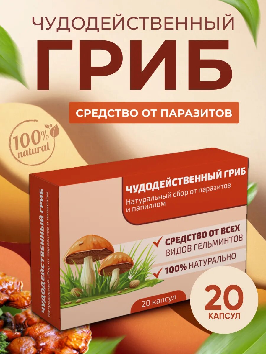 Чудодейственный гриб антипаразитарное средство биооочистка организма от паразитов