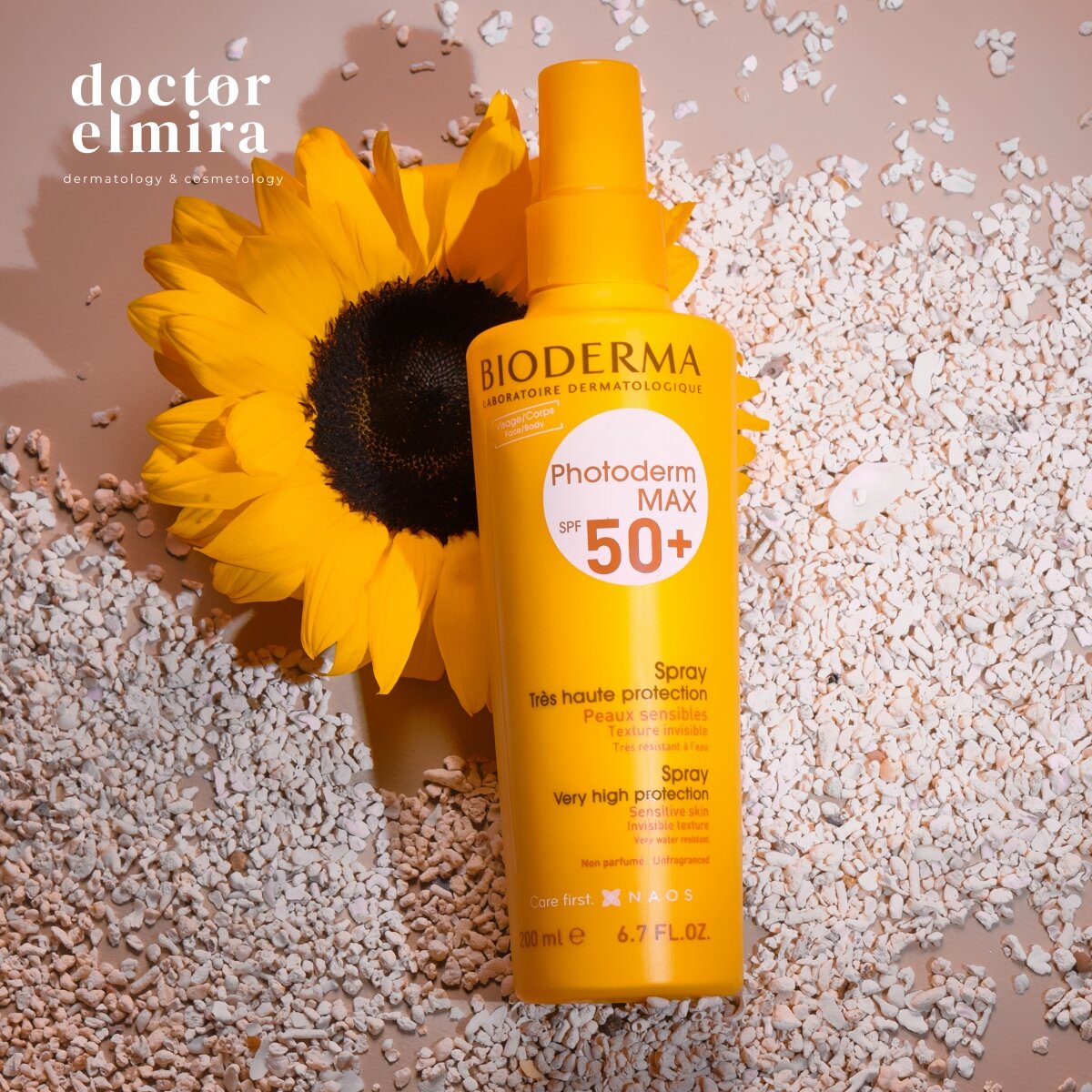 Спреи Солнцезащитные BIODERMA Photoderm MAX SPF50+ Солнцезащитный спрей для тела, позволяет достичь идеального загара, 200 мл