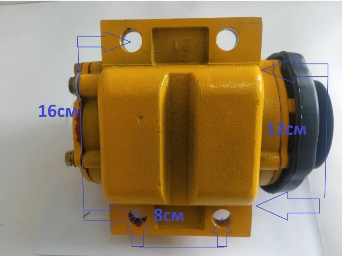 Вибратор в сборе для вибропли шкив 84мм В Жёлтый — фото 1