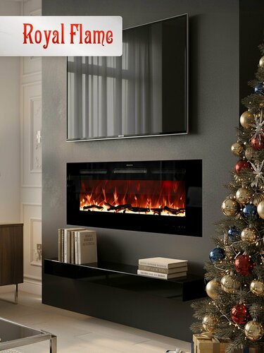 Изображение товара Камин электрический декоративный Royal Flame Galaxy 42, навесной, со звуком, 13 вариантов цветов, пульт, обогрев на 1,5 кВт