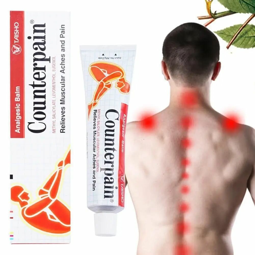 120 г Тайландский антиболевой охлаждающий крем-бальзам Counterpain, облегчение боли в суставах, мышцах, спине, шее