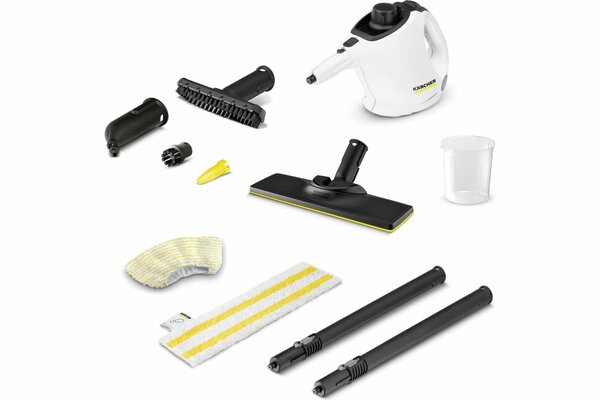 Пароочиститель KARCHER SC 1 EasyFix EU, белый/черный