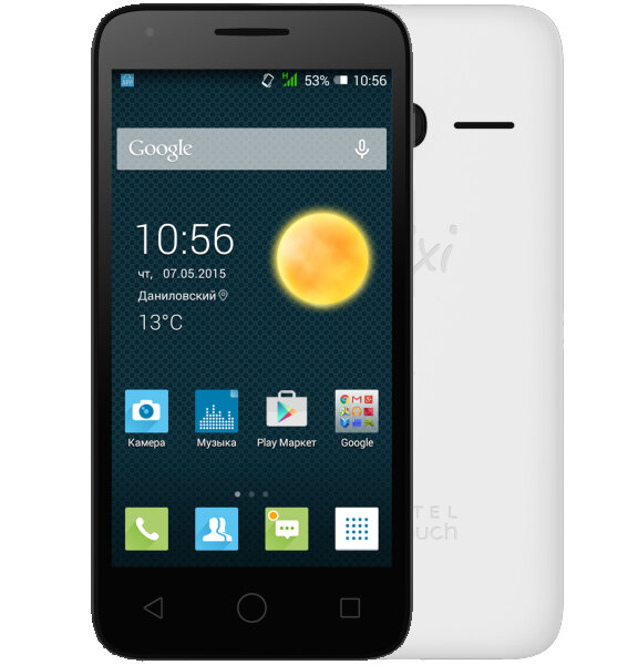Смартфон Alcatel PIXI 3(4.5) 4027D, 2 SIM, белый