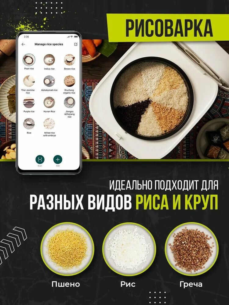Xiaomi Joyami Smart Rice Cooker L1 4L (JFB02M) White - фото №10