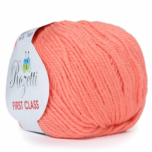 фото Пряжа rozetti first class. 50% мериносовая шерсть, 50% микрофибра, 50гр/115м, (149-28 апельсиновый) 1 упаковка (10 мотков)