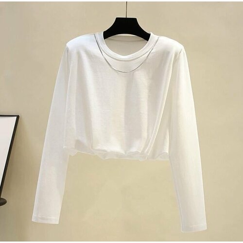 фото Лонгслив размер оверсайз, белый китай