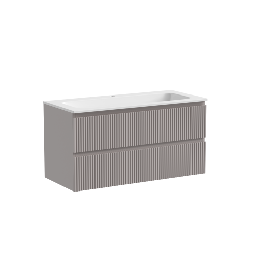 Тумба под раковину подвесная Snob R 100 Смоки софт SNR100SM 30380₽