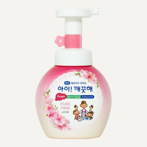 LION Ai kekute Foam handsoap pure pink 250ml Жидкое пенное мыло для рук (цветочный букет) 250мл