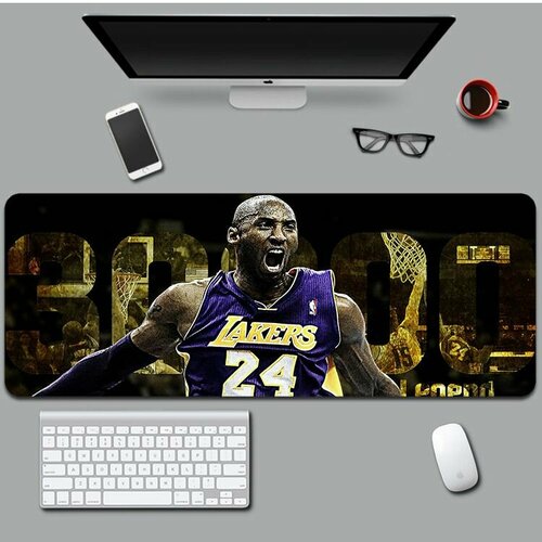 Коврик игровой компьютерный для мыши 900х400х4мм Коби Брайнт NBA №60