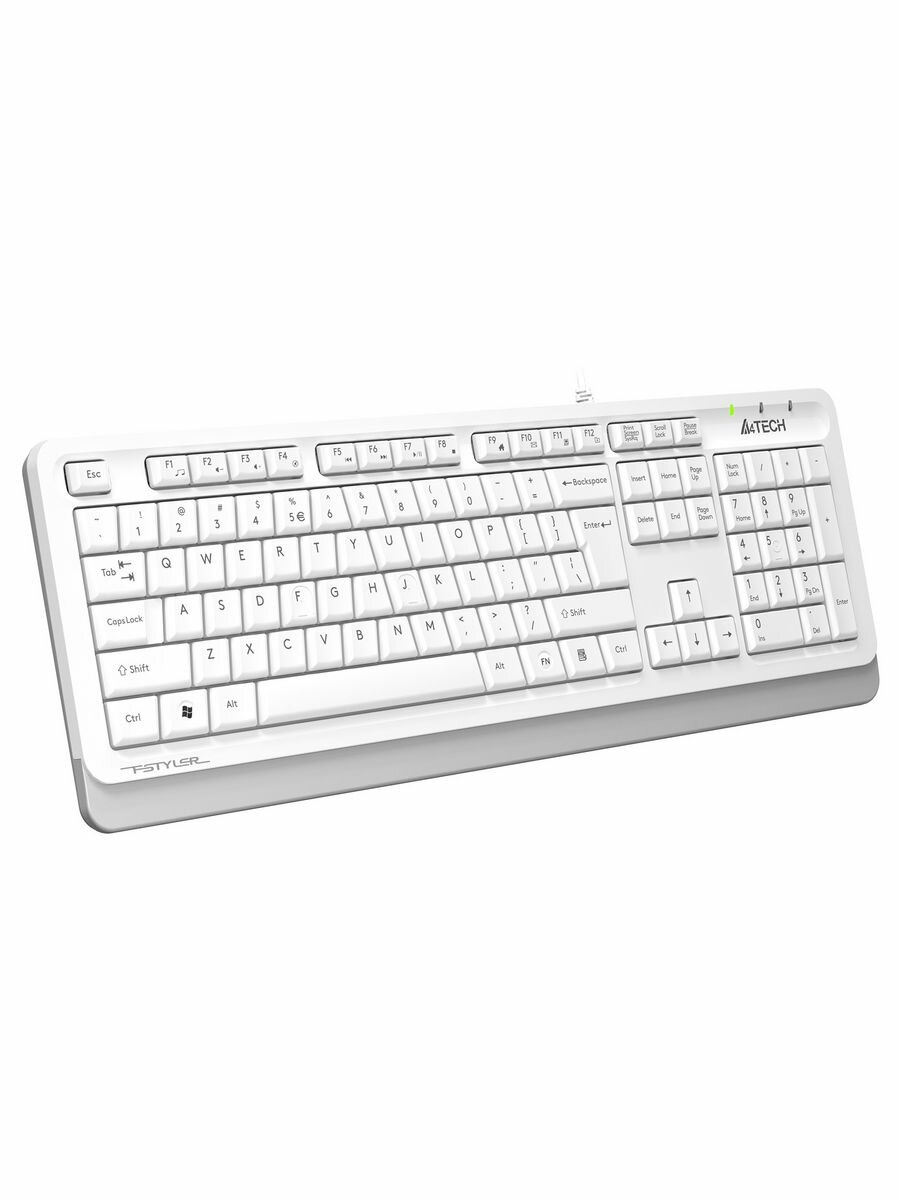 Клавиатура Fstyler FKS10 белый/серый USB (FKS10 WHITE)